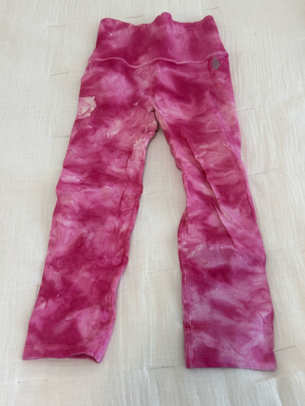 Free People Pink Tie-Dye High-Rise Leggings